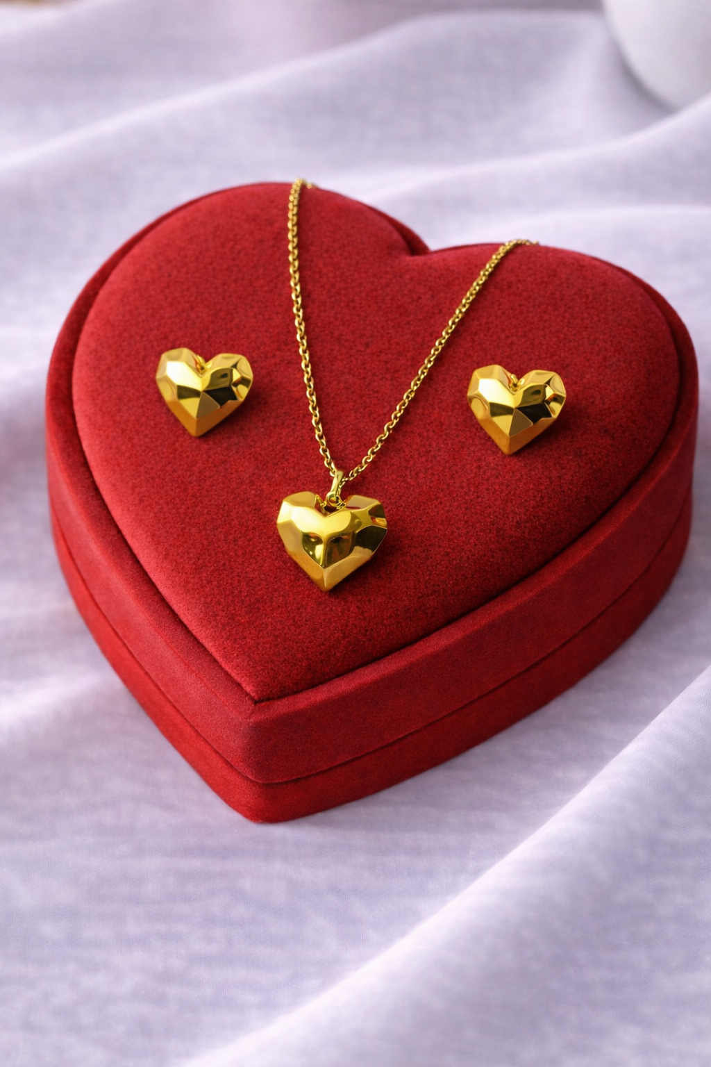 Heart Necklace Combo set