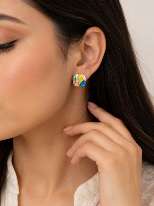 Multi Color Staement Earring
