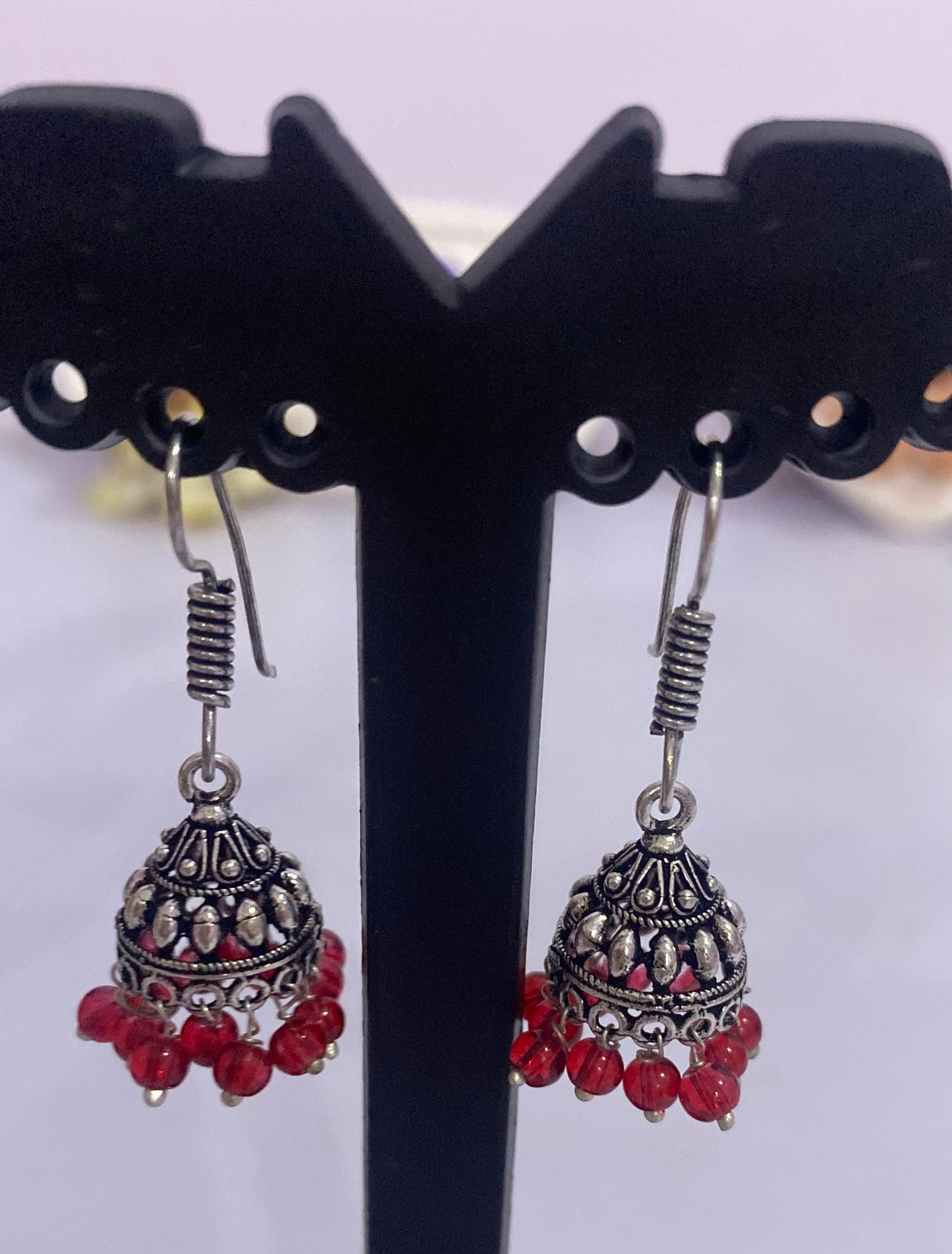 Red oxidised Jhumka