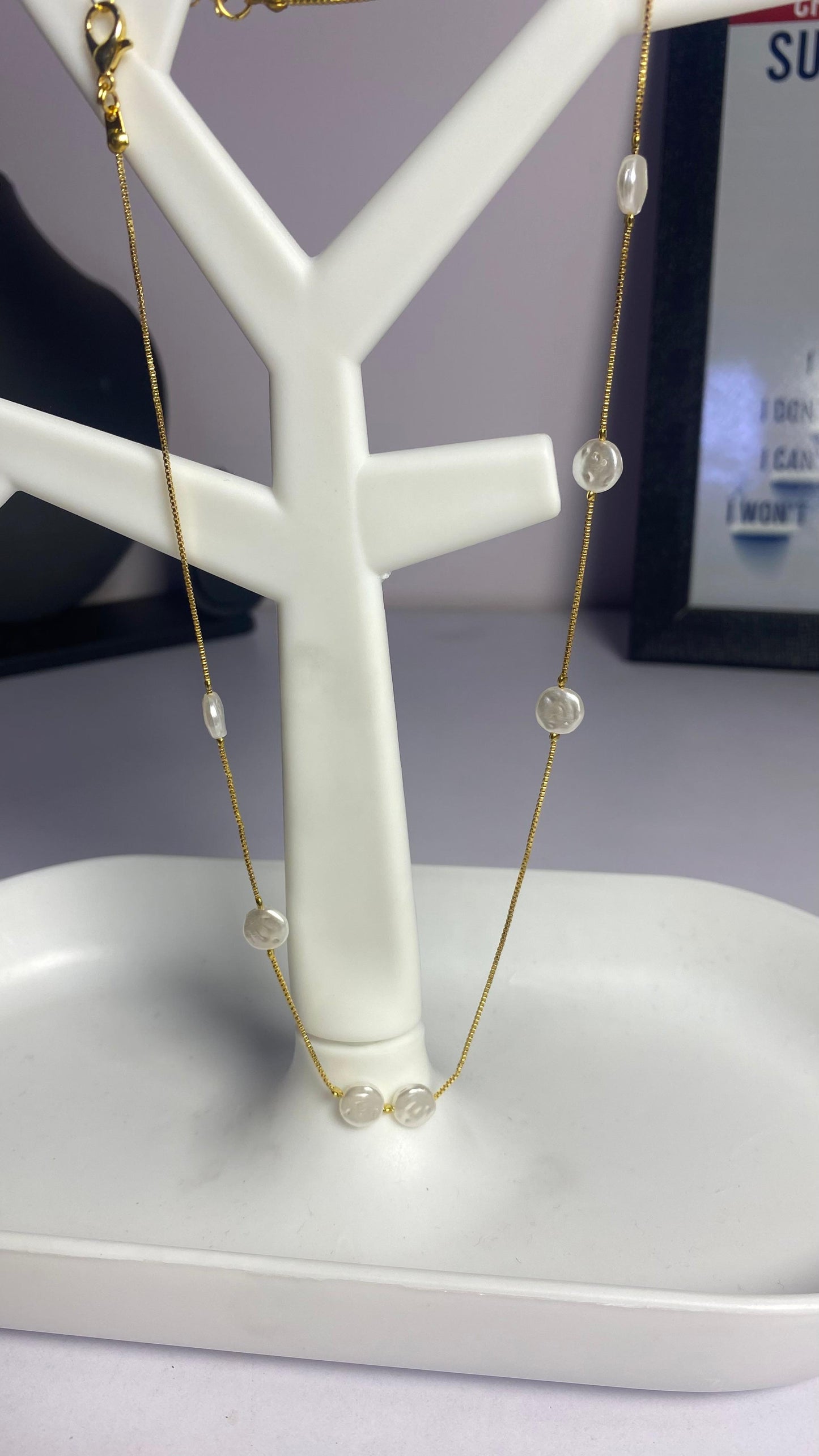 White Beads NeckChain