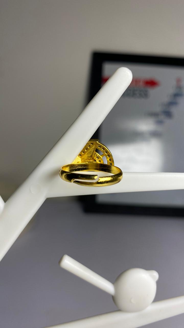 Golden adjustable ring