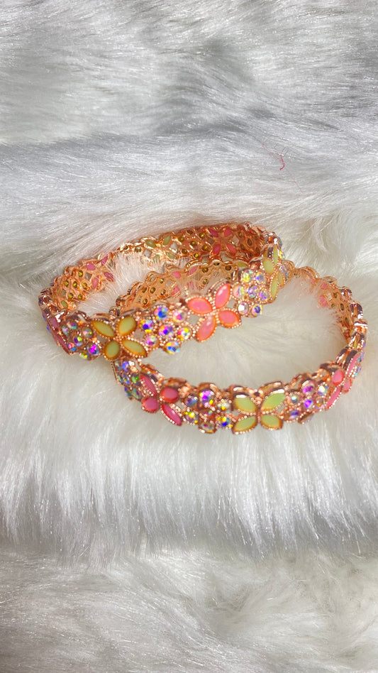 Set of 2 pinkish Gold  kangan
