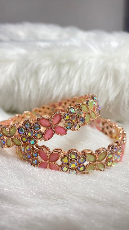 Set of 2 pinkish Gold  kangan
