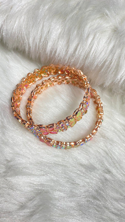 Set of 2 pinkish Gold  kangan