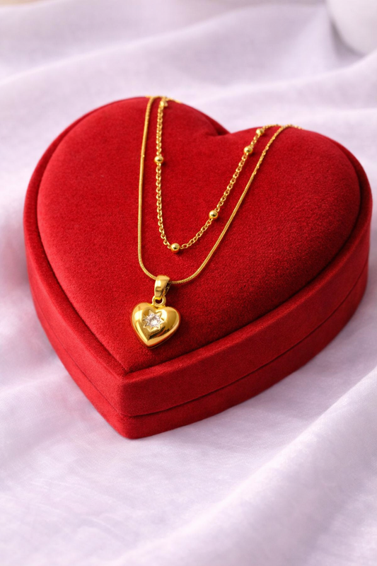 Love Heart Gold Anti Tarnish Pendent