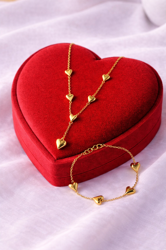 Infinity Love Necklace With Bracelet