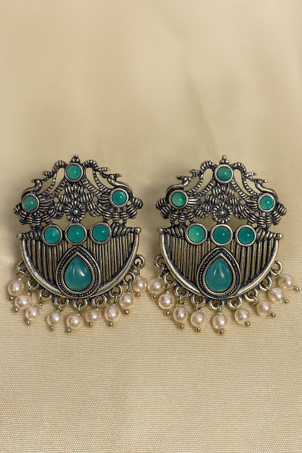 Elegant  Stone Oxidized Earrings