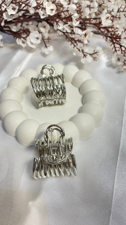 Silver Ribbed Metal Clature