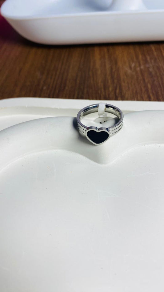 Silver Heart Love Ring