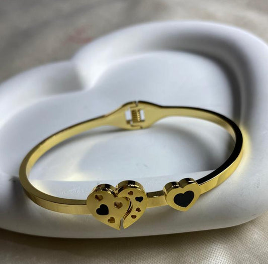 Golden Heart Charm Bracelet