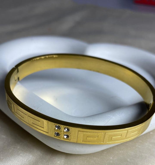 Greek Key Gold Bracelet