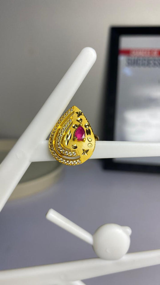 Golden adjustable ring