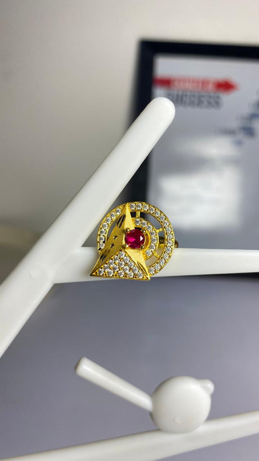 Golden adjustable ring