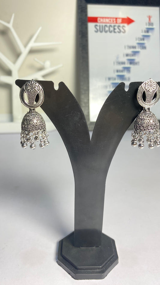 Silver Jhumka