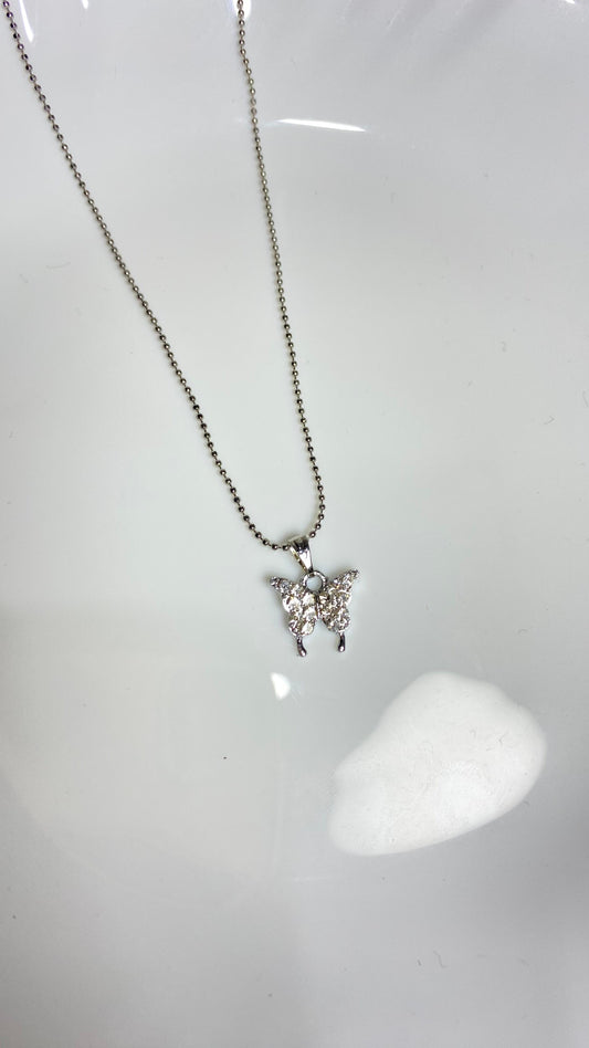 silver butterfly pendent