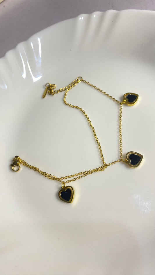 Heart Shape bracelet in anti tarnish
