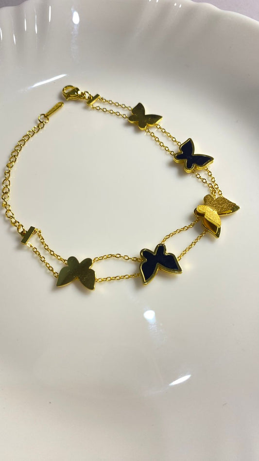 Butterfly anti tarnish bracelet