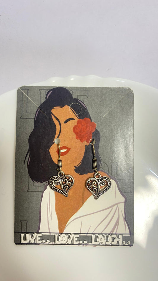 Heart Shape Oxidised Earring