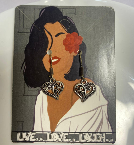 Heart Shape Oxidised Earring