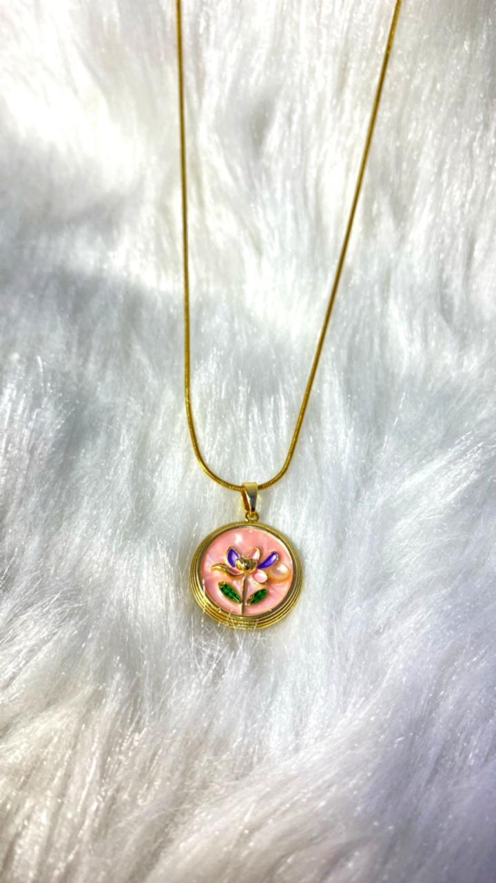 Pastel Flower Charm Necklace