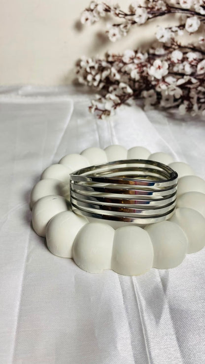 Silver Anti Tarnish Kada Bracelet