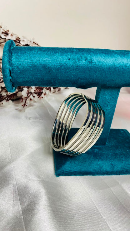 Silver Anti Tarnish Kada Bracelet