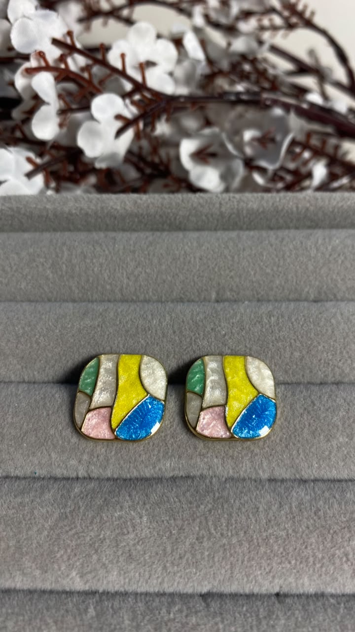 Multi Color Staement Earring