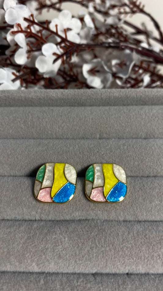 Multi Color Staement Earring