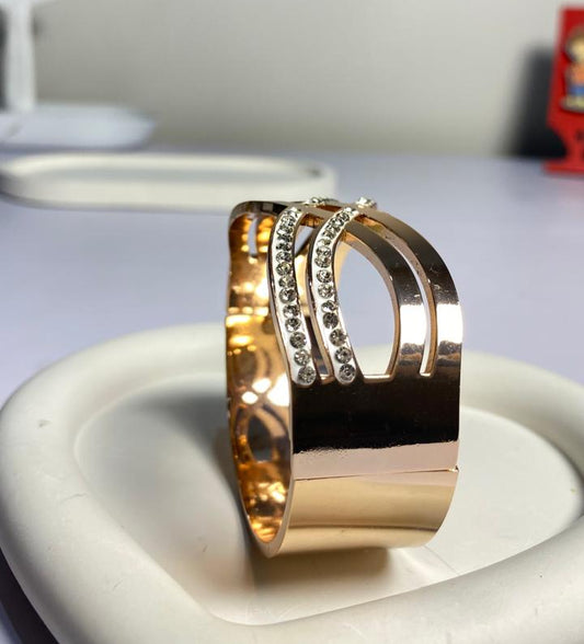 Shimmering Rose Gold Statement Cuff