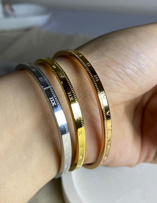Silver, Gold, and Rose Gold Bracelet