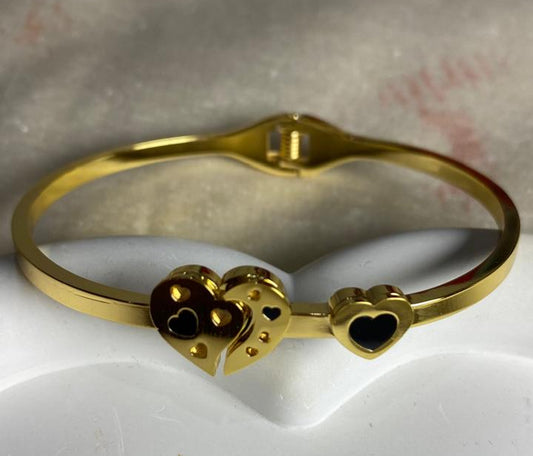 Golden Heart Charm Bracelet
