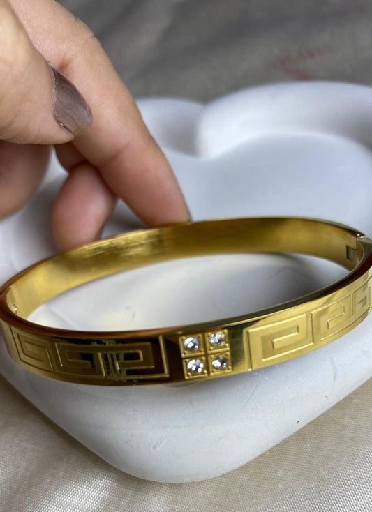 Greek Key Gold Bracelet