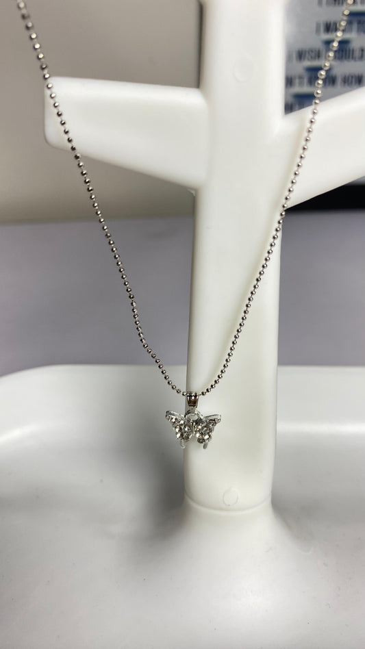 silver butterfly pendent