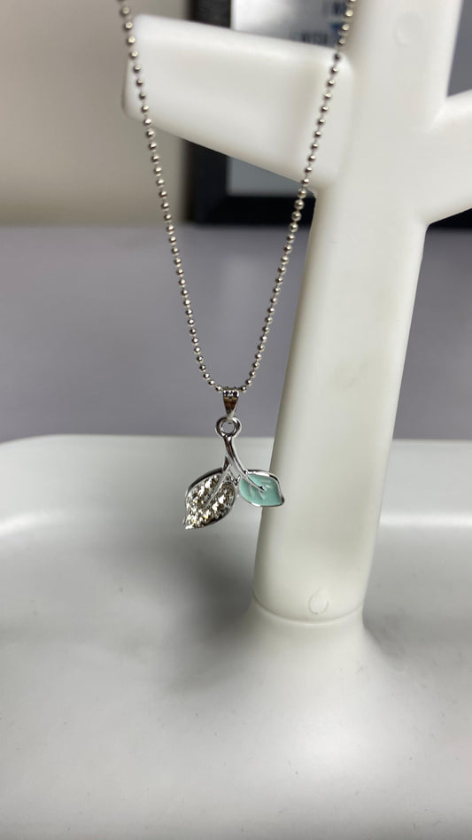 Silver charm butterfly pendent