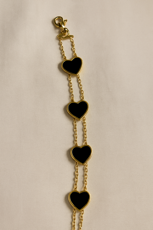 Golden Heart Shape charm Bracelet