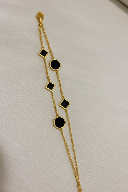 Black Charm anti tarnish bracelet