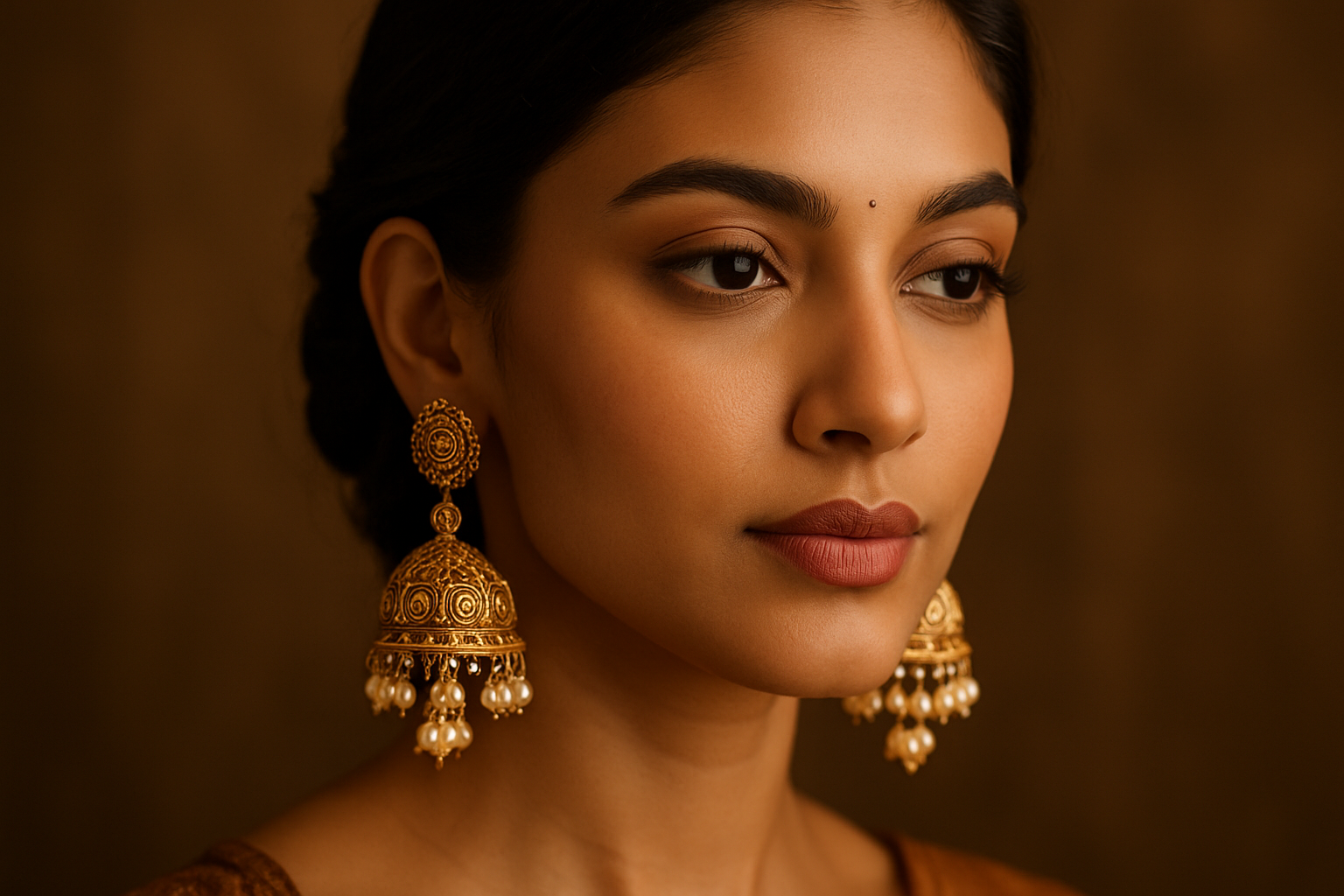 model wearing jhumka
